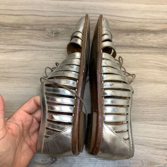 Loeffler Randall Mirrored Silver Leather‎ Fay Cutout Oxford Loafers Size 8.5 B main image 8